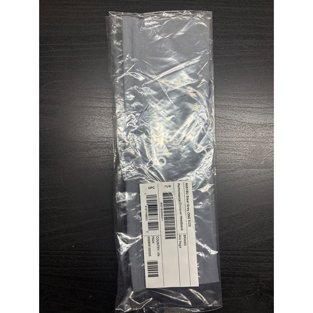Alo Yoga Performance Conquer Headband Steel Grey A0518U One Size NEW